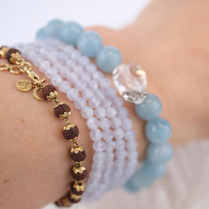 DRAUPADI Alignment | Aquamarine, Herkimer