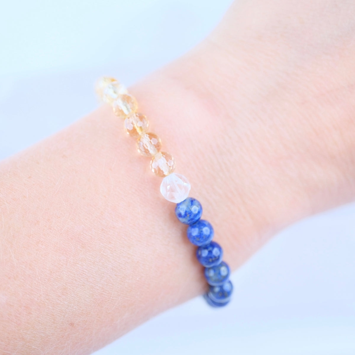 NILKANTH MAHADEV | Citrine, Lapis Lazuli bracelet