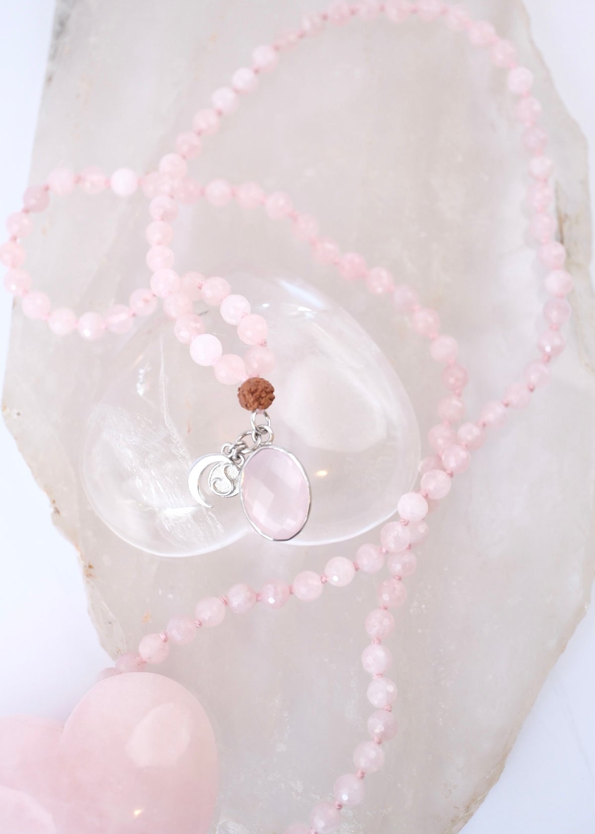 ANURAGA Deep &amp; Abiding LOVE | Rose Quartz Mala