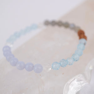 VISHUDDHI Expression Bracelet | Topaz, Blue Lace, Labradorite