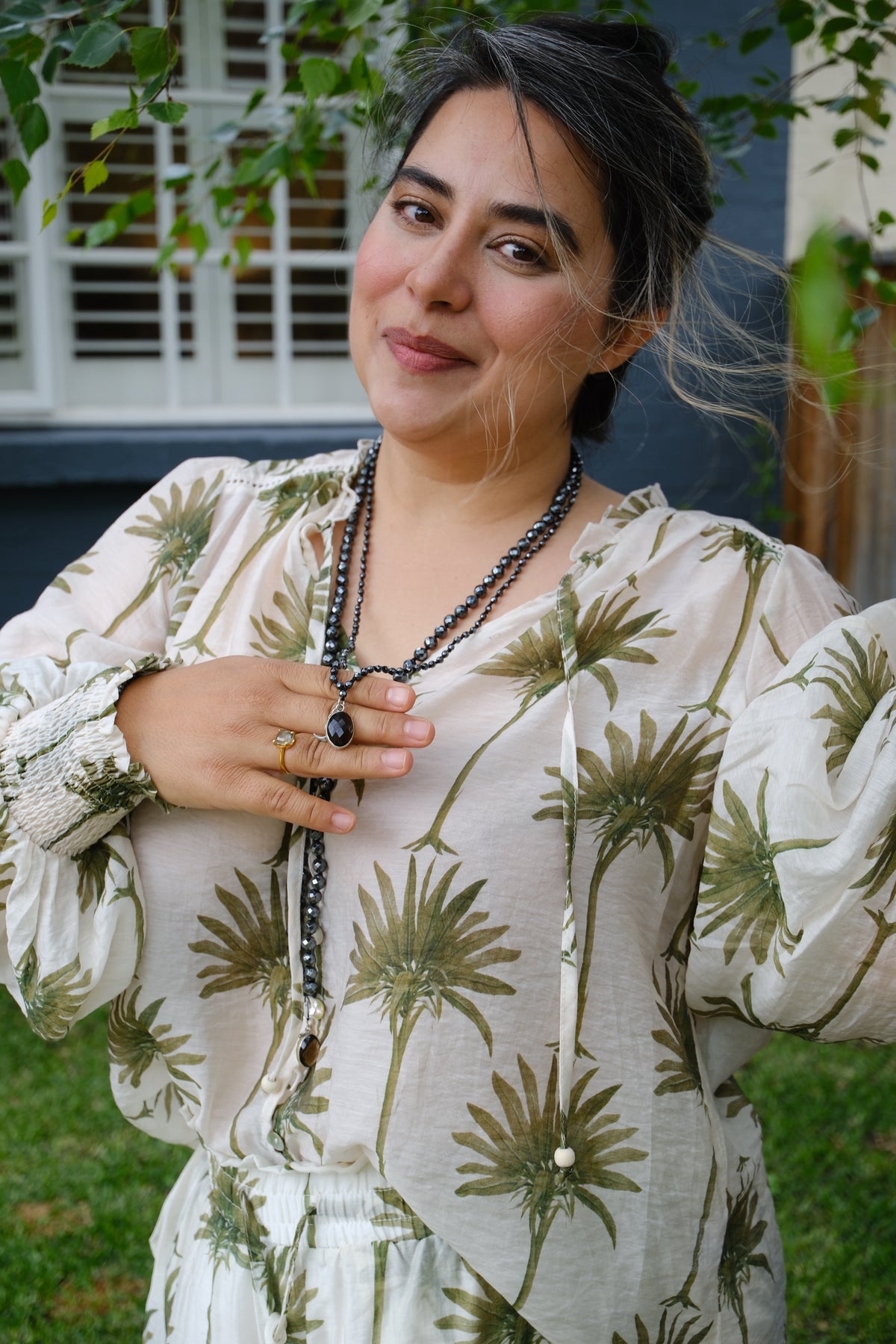 BHISHMA Knowledge Mala | Hematite & Smoky Quartz