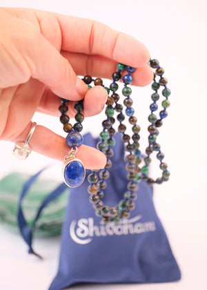 ROHANA Healing to Wholeness | Chrysocolla, Lapis Lazuli Mala