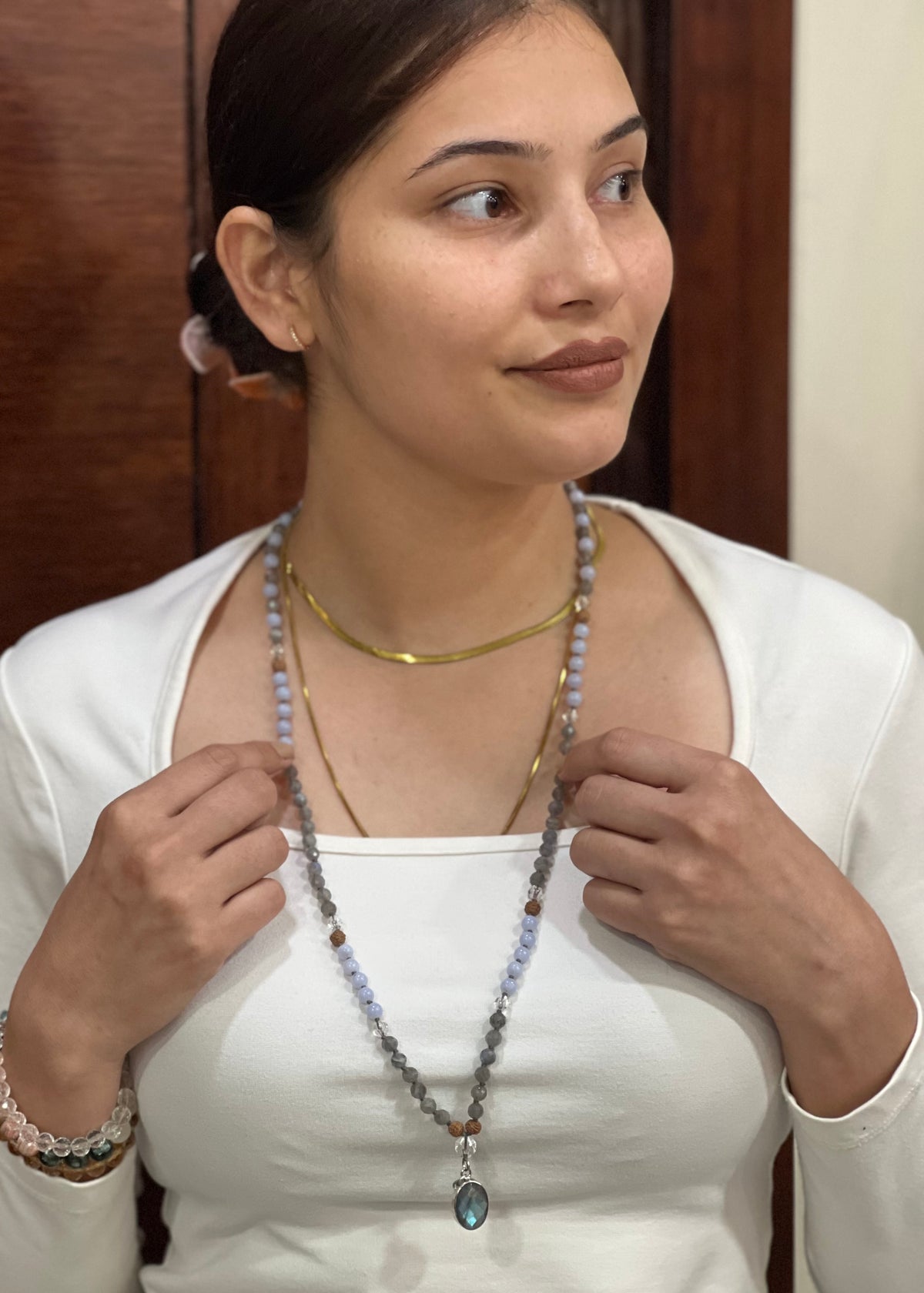 SOUL EXPRESSION Mala | Labradorite, Blue Lace Agate