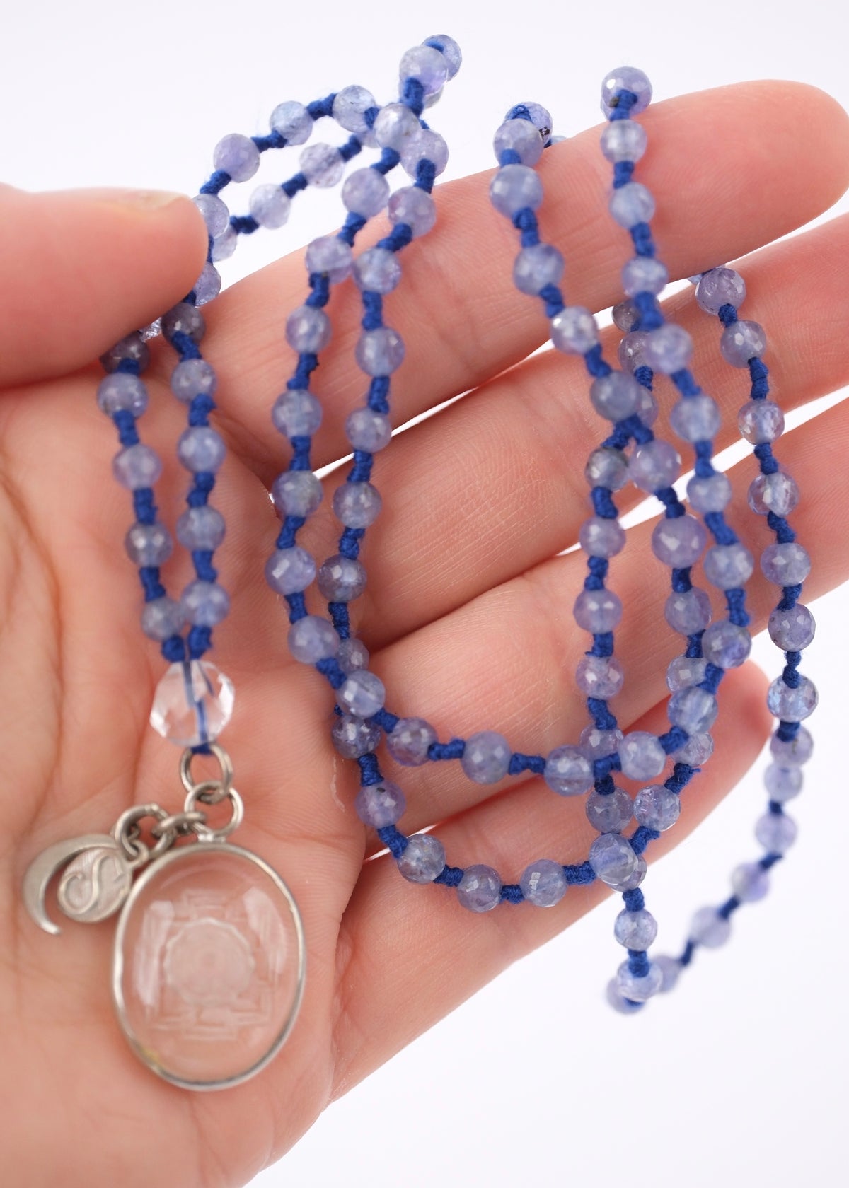 KASHI Awakened Mala | Tanzanite &amp; Himalayan Quartz | Shiva Consciousness