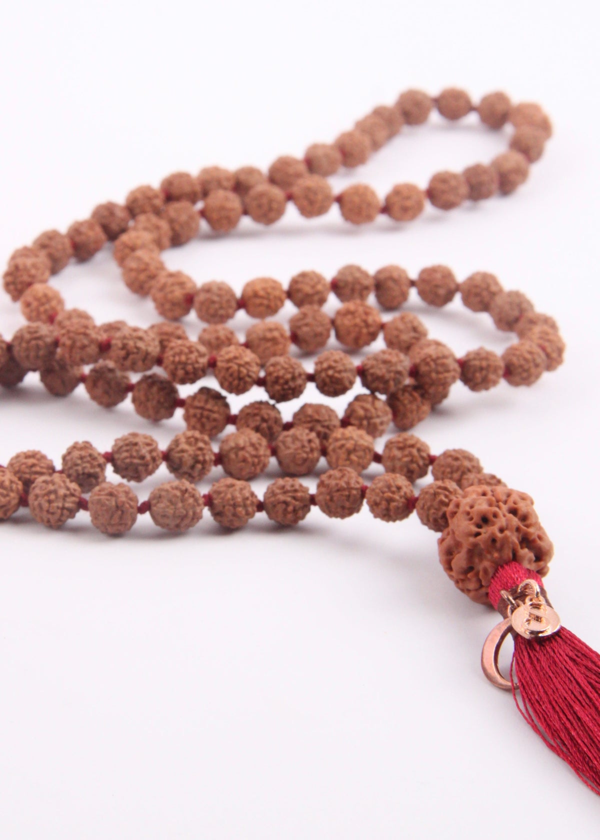 ADI Original Trinity Mala | Large Rudraksha with 3 Mukhi Guru bead. Meditation Mala