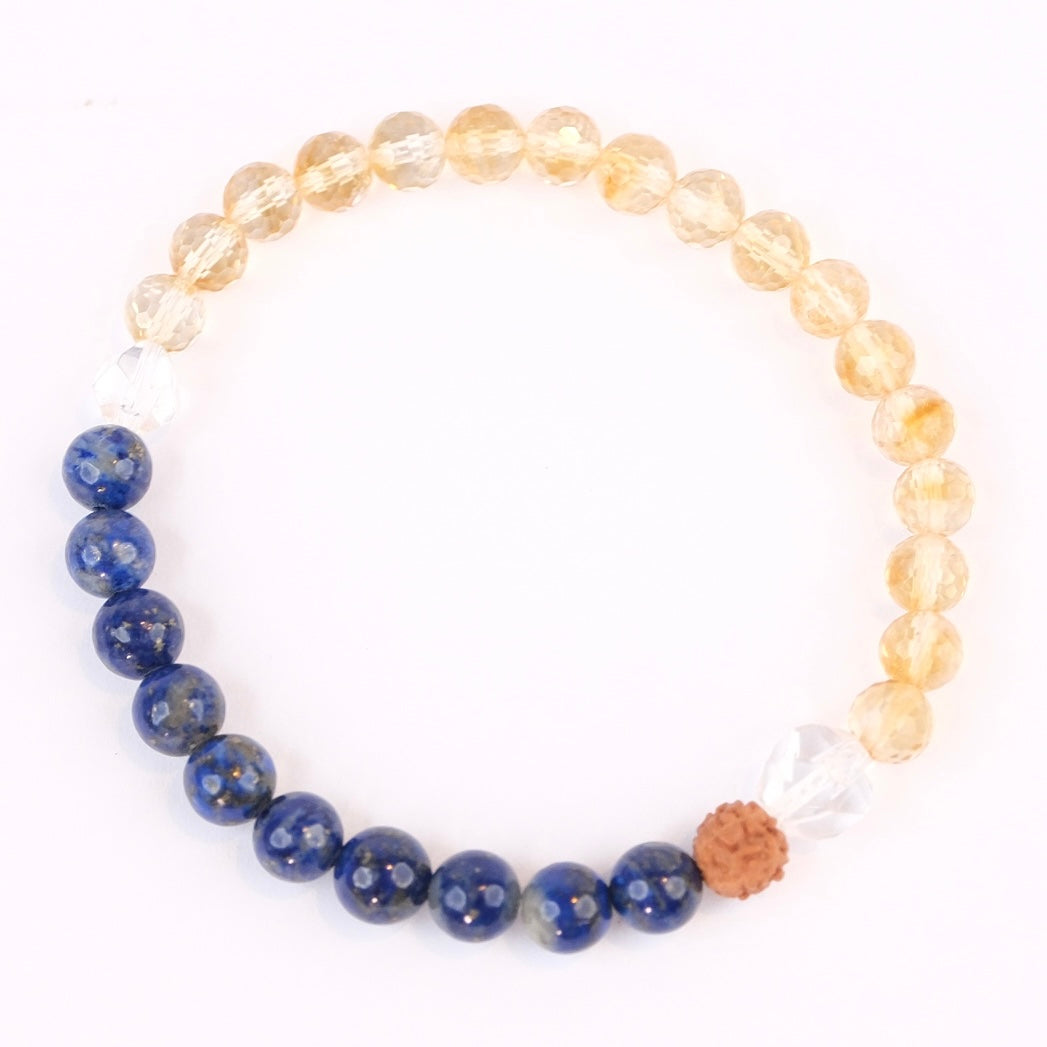 NILKANTH MAHADEV | Citrine, Lapis Lazuli bracelet