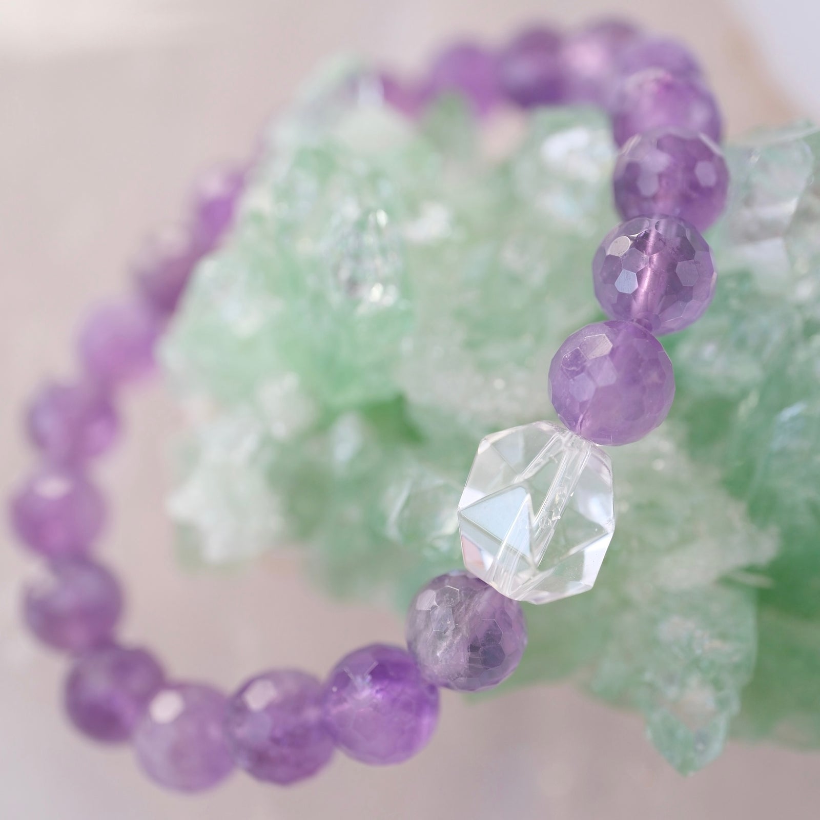 AURA of Spirituality | Faceted Amethyst, Herkimer