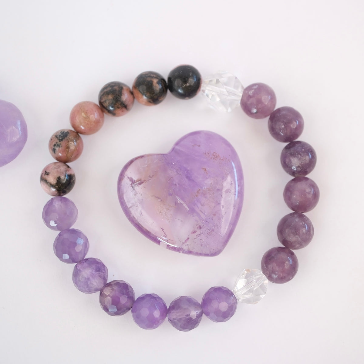 Aushadhi Devi ‘Restoring Wholeness’ | Amethyst, Lepidolite, Rhodonite & Herkimer
