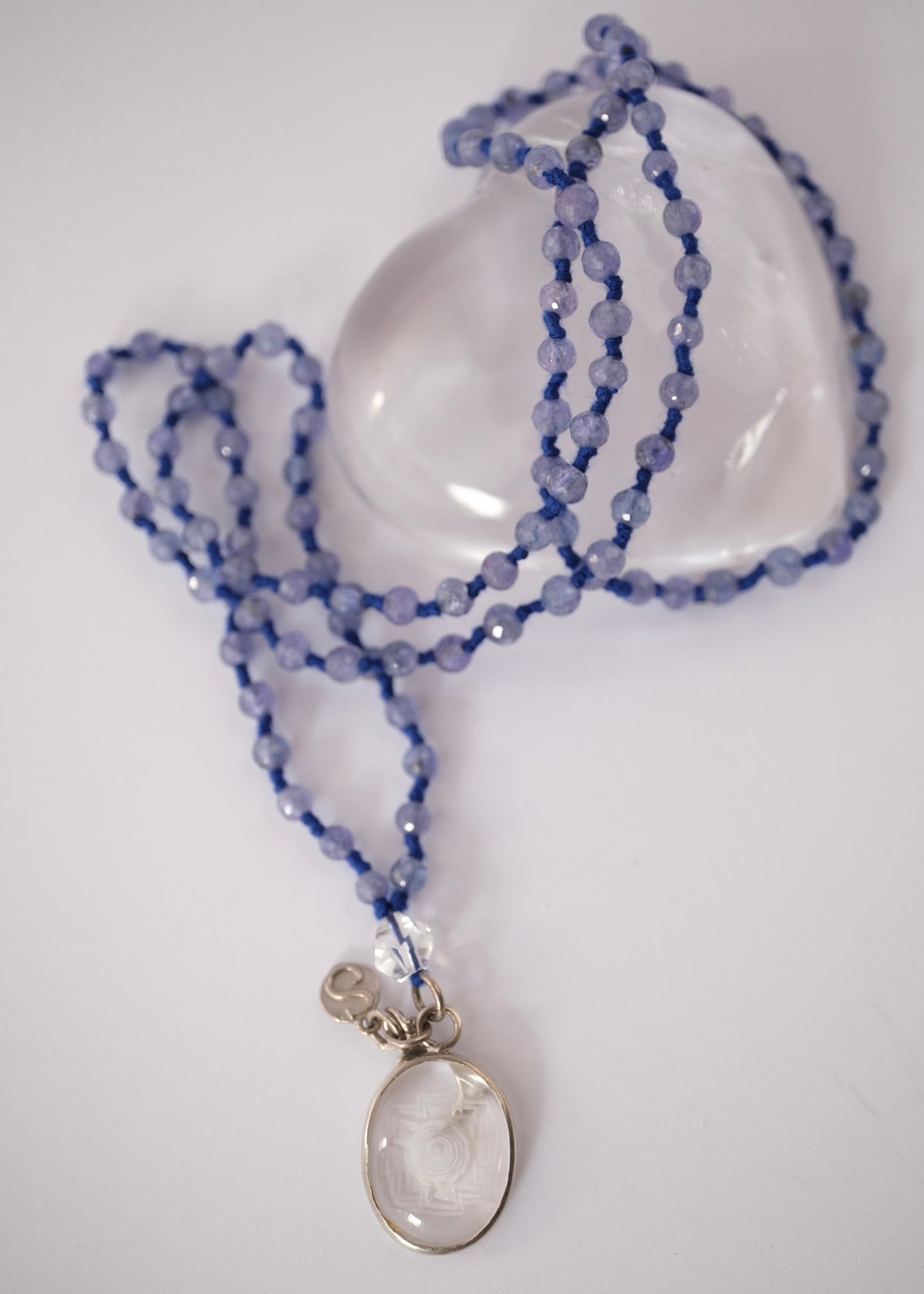 KASHI Awakened Mala | Tanzanite &amp; Himalayan Quartz | Shiva Consciousness