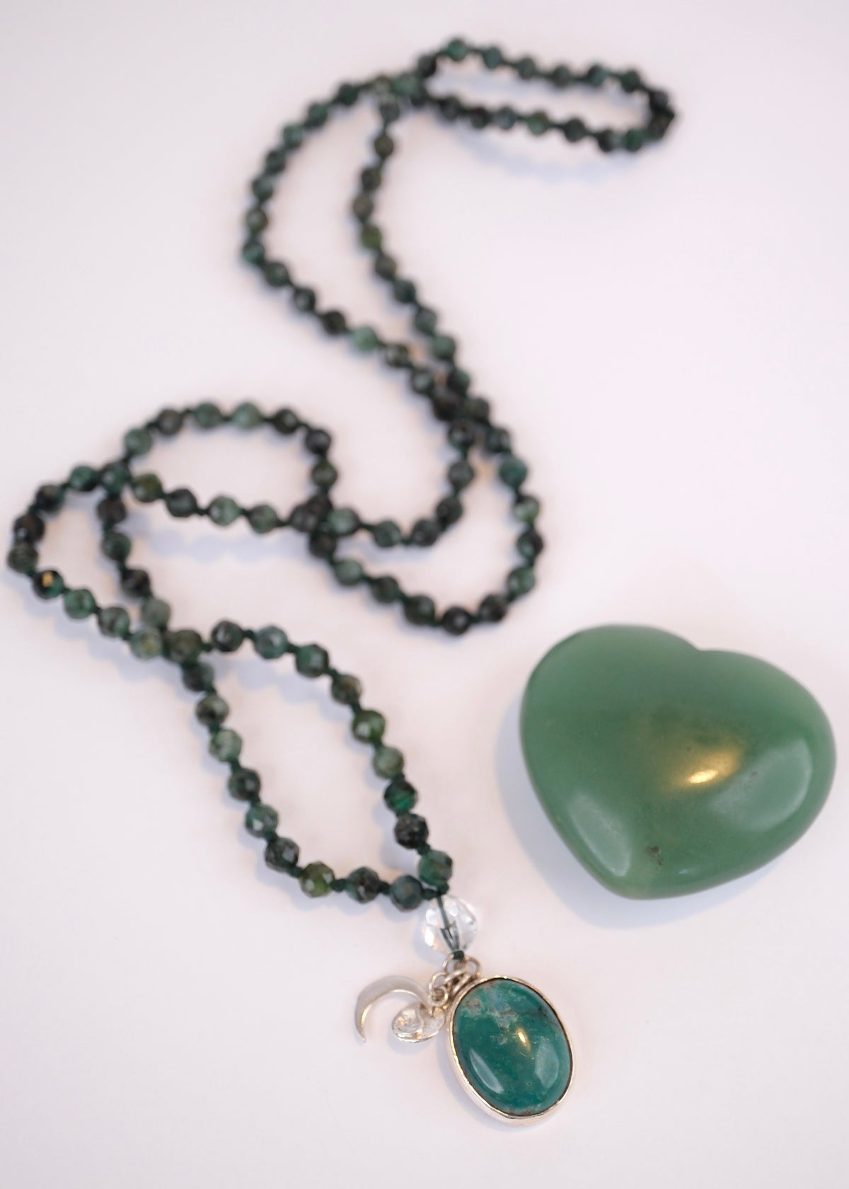 EKAANTA Mala | Finest Persian Turquoise Pendant and Emerald