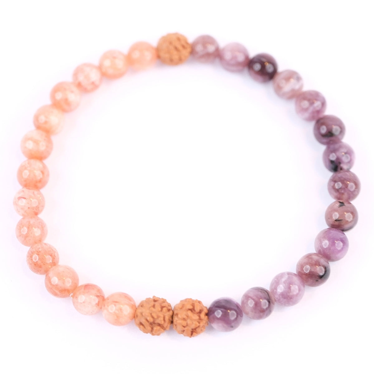 SANTOSH | Sunstone, Charoite, Rudraksha Bracelet