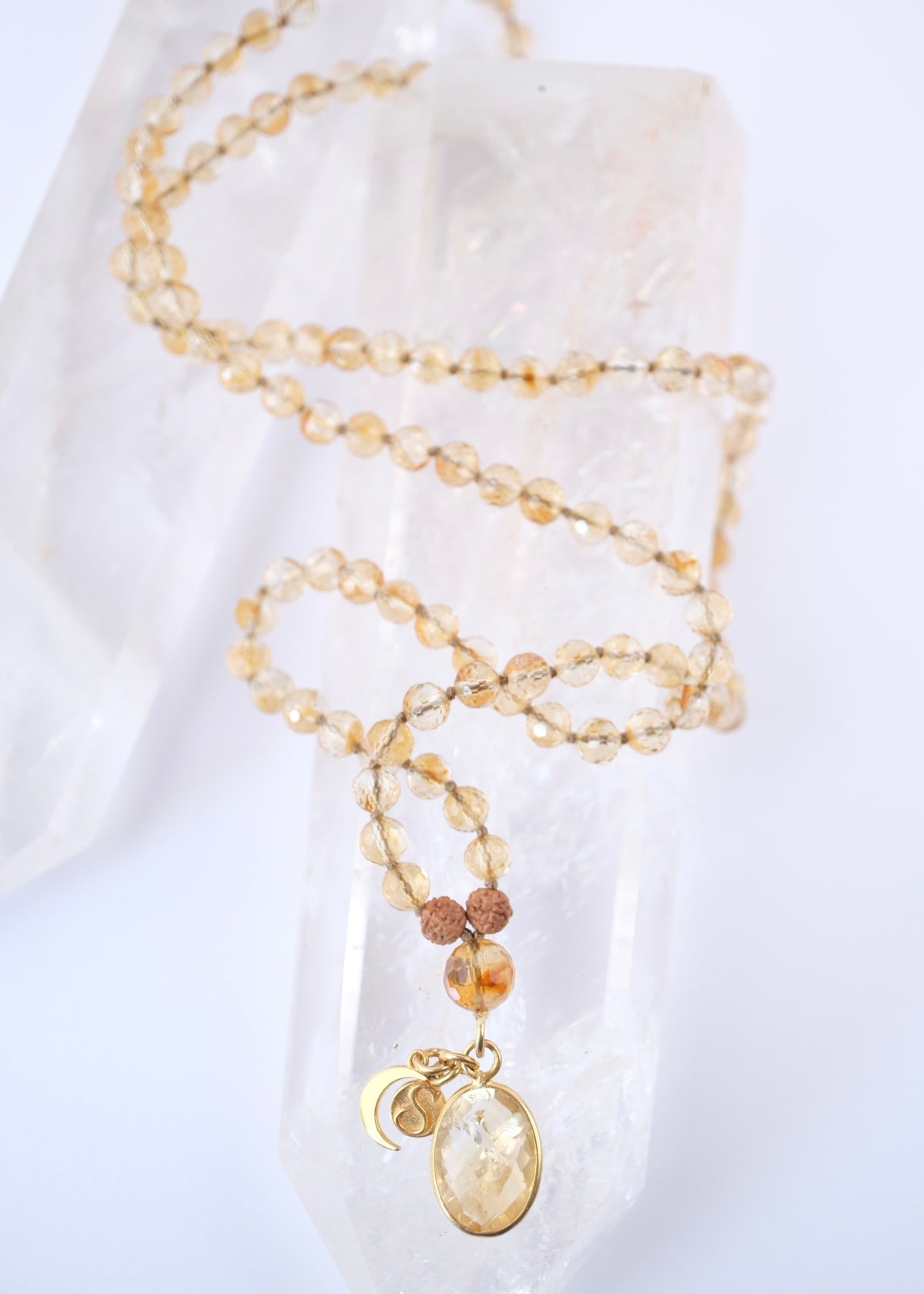 JUPITER Mala | Faceted Citrine | Crown Chakra
