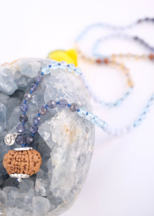 ARCHANGEL MICHAEL 'The Light Worker's Shield' Mala | 10 Mukhi, Topaz, Iolite, Citrine & Rudraksha