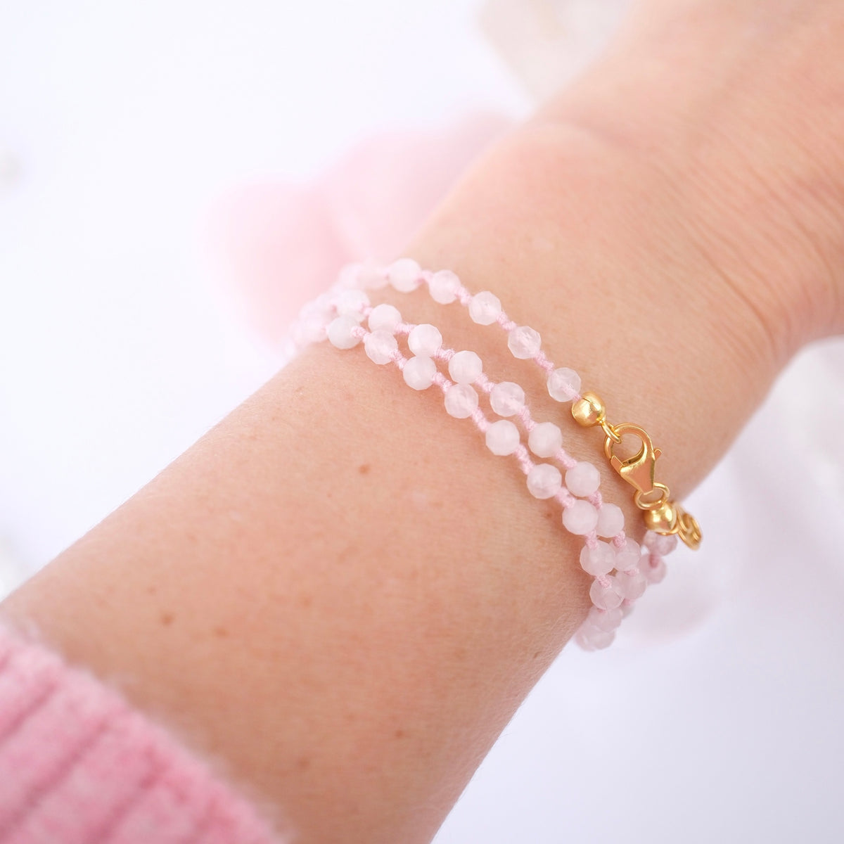 ANURAGA LOVE bracelet | Rose Quartz wrap
