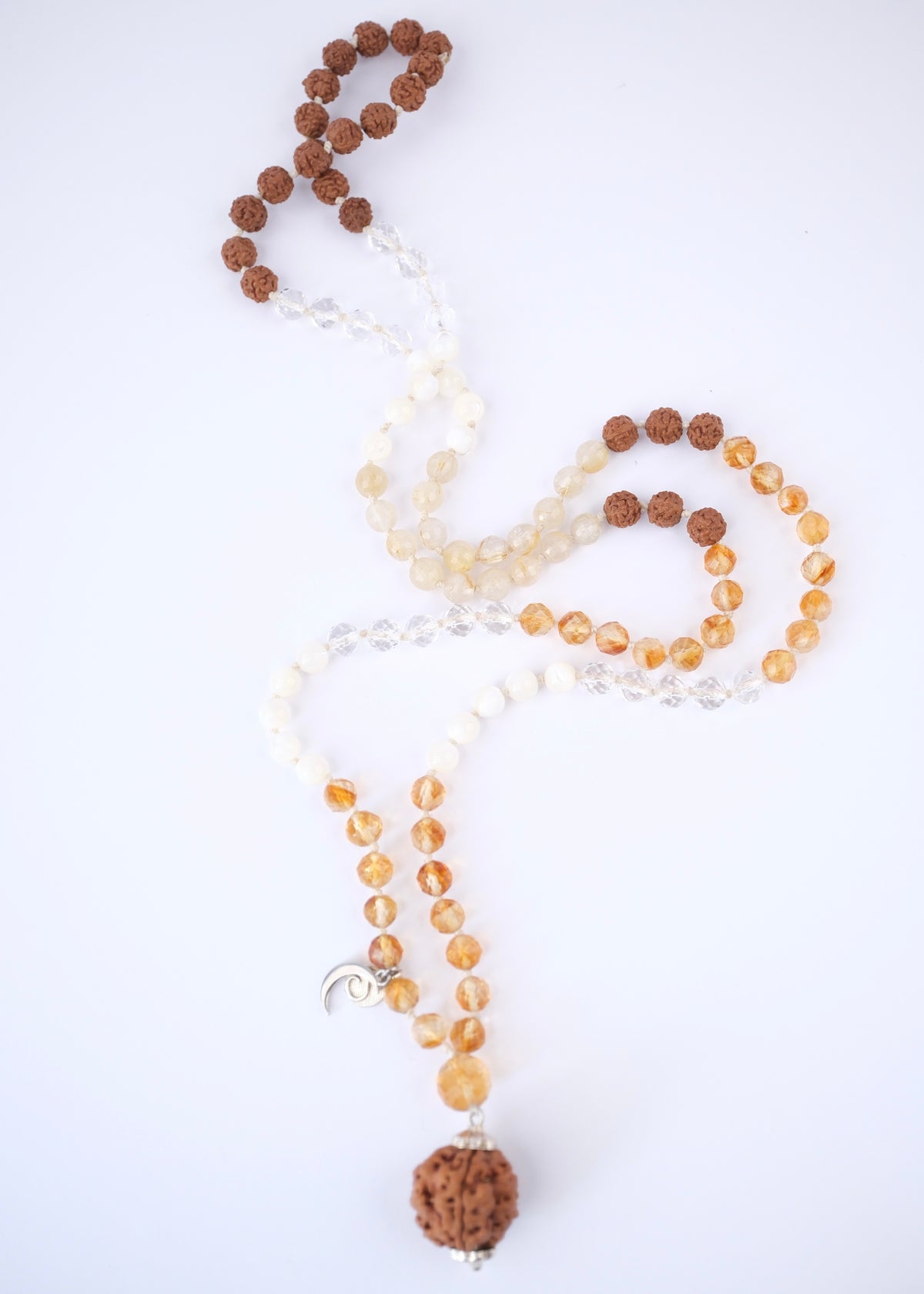PRAJNA Saraswati Wisdom Mala for Harmony and Creativity | Nepal Rudraksha pendant