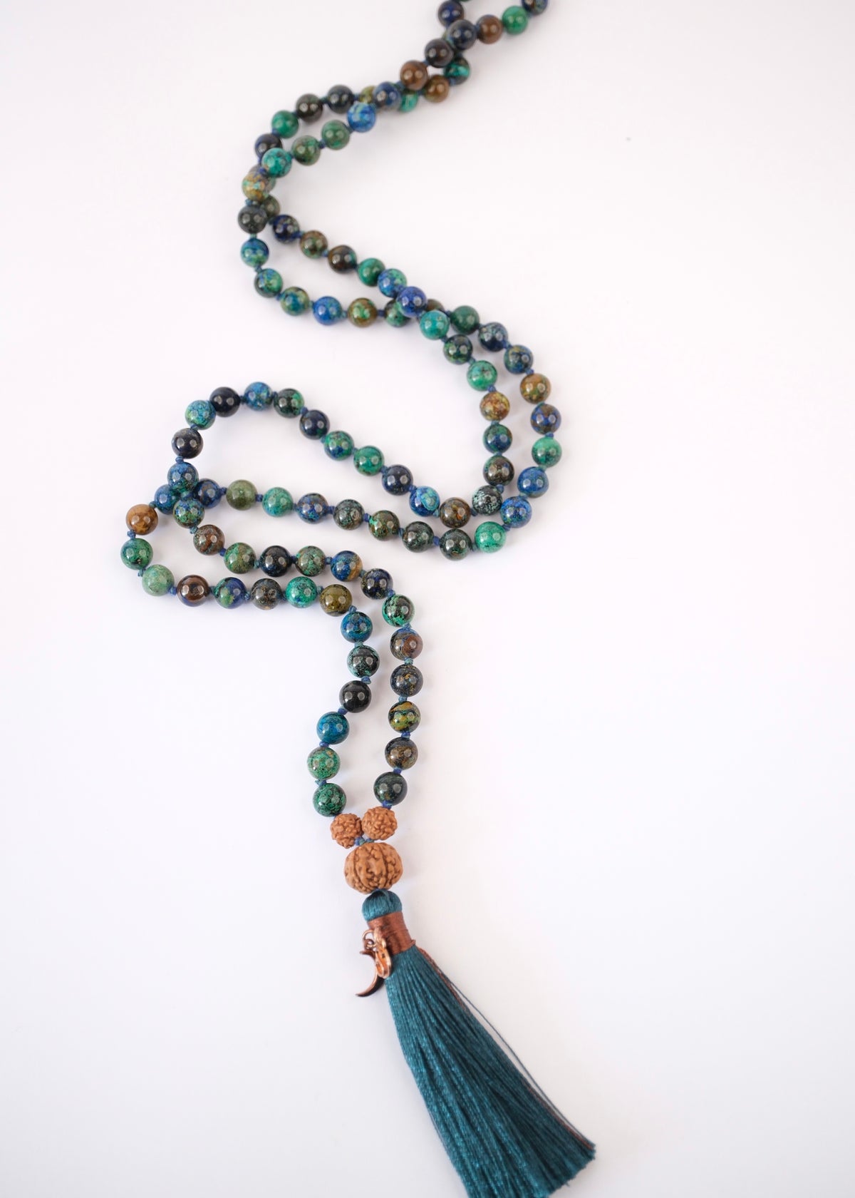 TEJAS Energy &amp; Healing Wisdom Mala | Chrysocolla