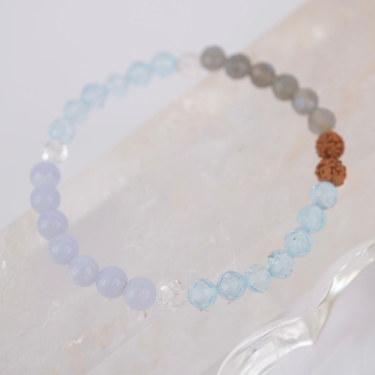 VISHUDDHI Expression Bracelet | Topaz, Blue Lace, Labradorite