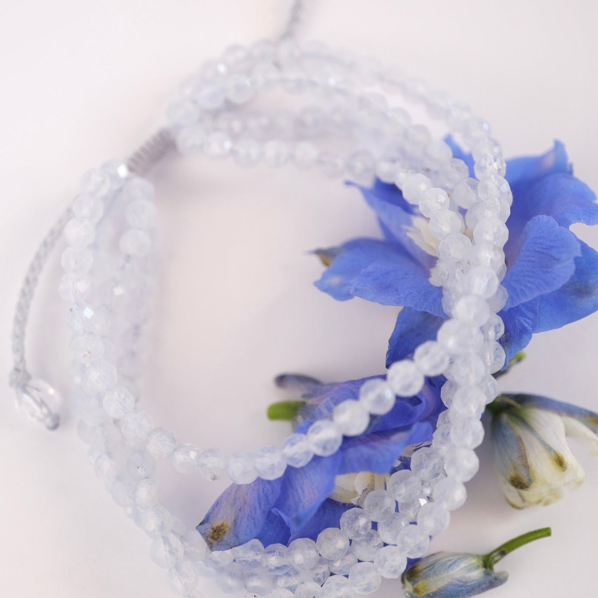 NANDINI Bracelet | faceted Aquamarine stack