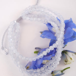 NANDINI Bracelet | faceted Aquamarine stack