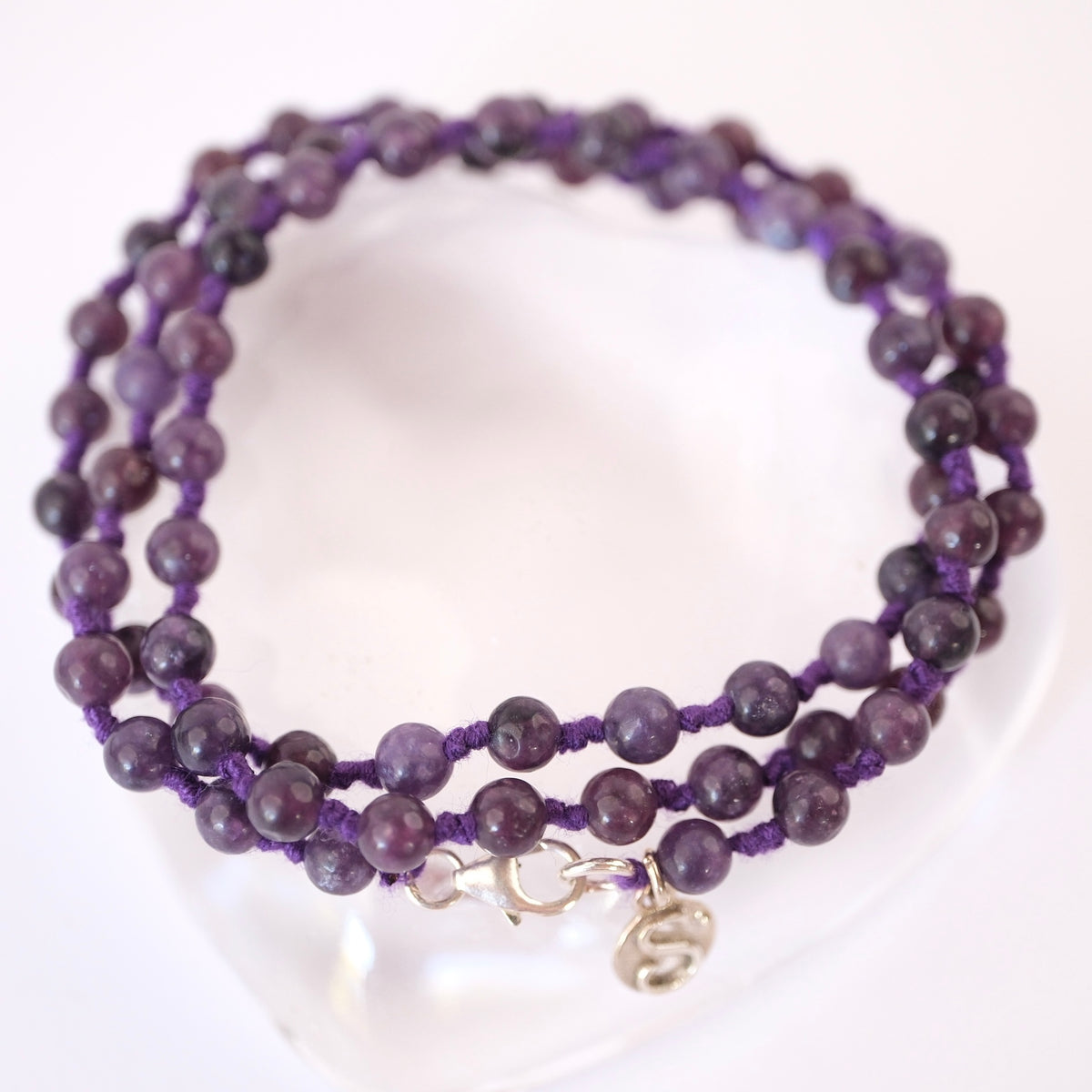 INNER LOTUS | Lepidolite wrap bracelet