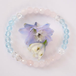 ARDHANARI Destined Union| Rose Quartz, Topaz, Herkimer Women’s bracelet