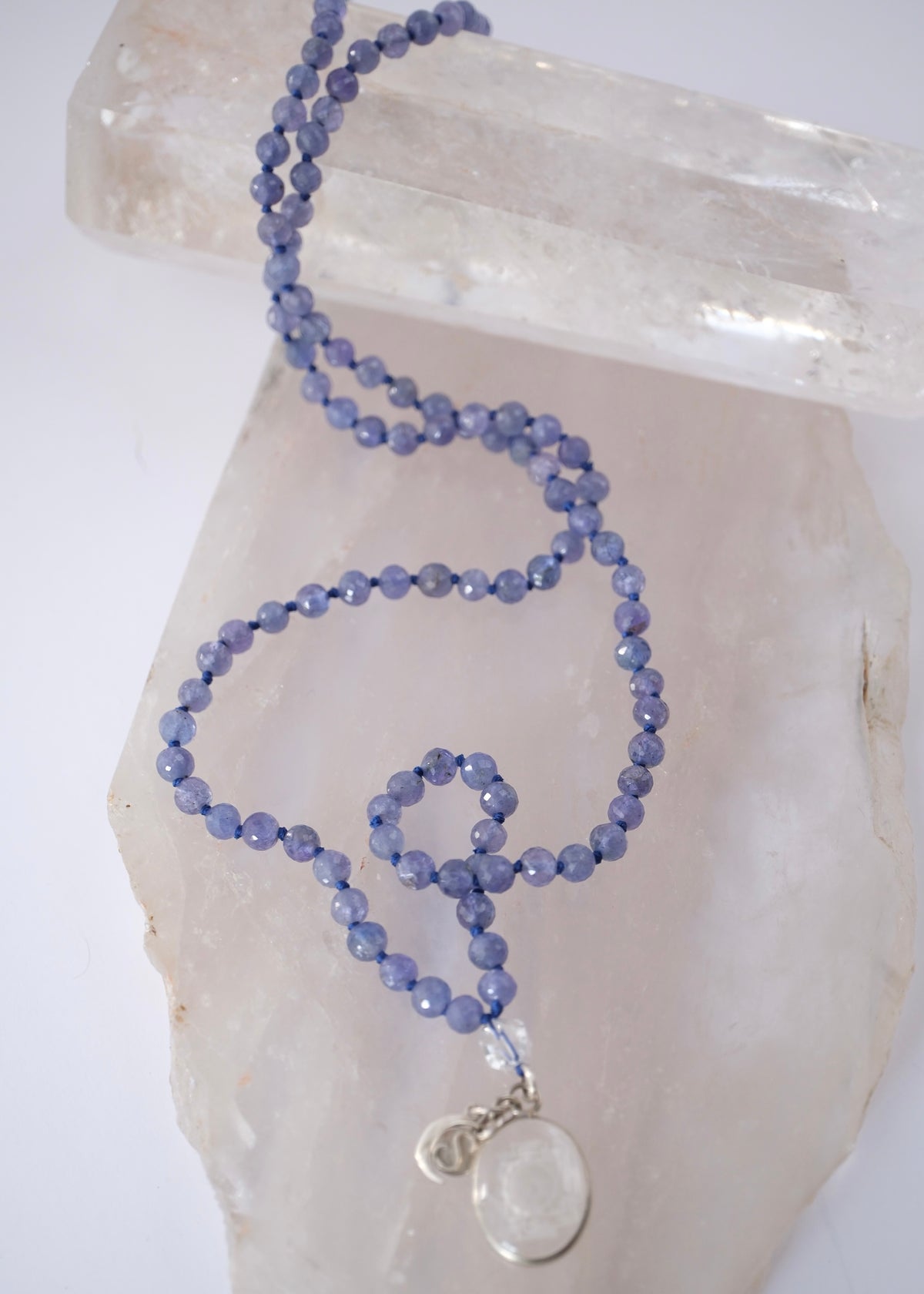 KASHI Awakened Mala | Tanzanite &amp; Himalayan Quartz | Shiva Consciousness
