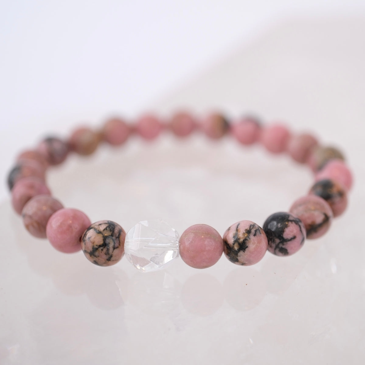 HRIDAYA KAMAL Lotus Heart | Rhodonite bracelet