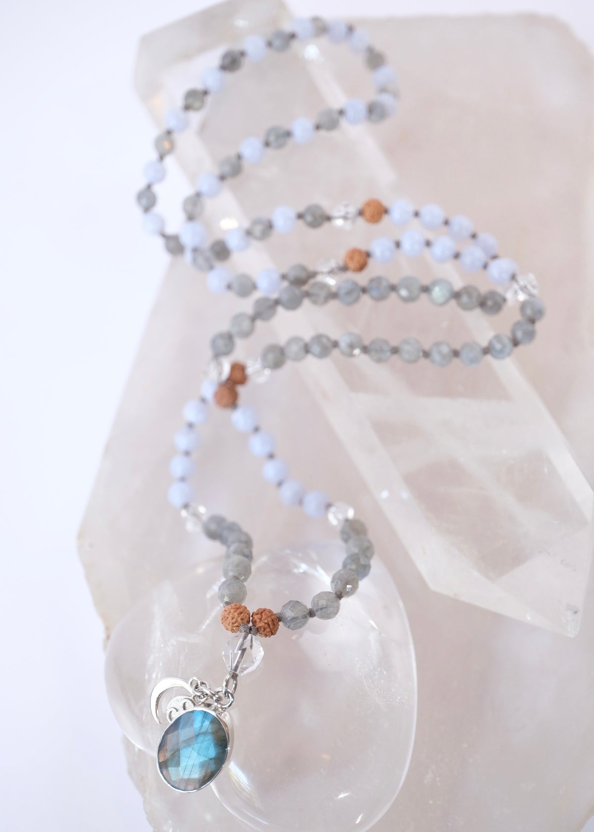 SOUL EXPRESSION Mala | Labradorite, Blue Lace Agate