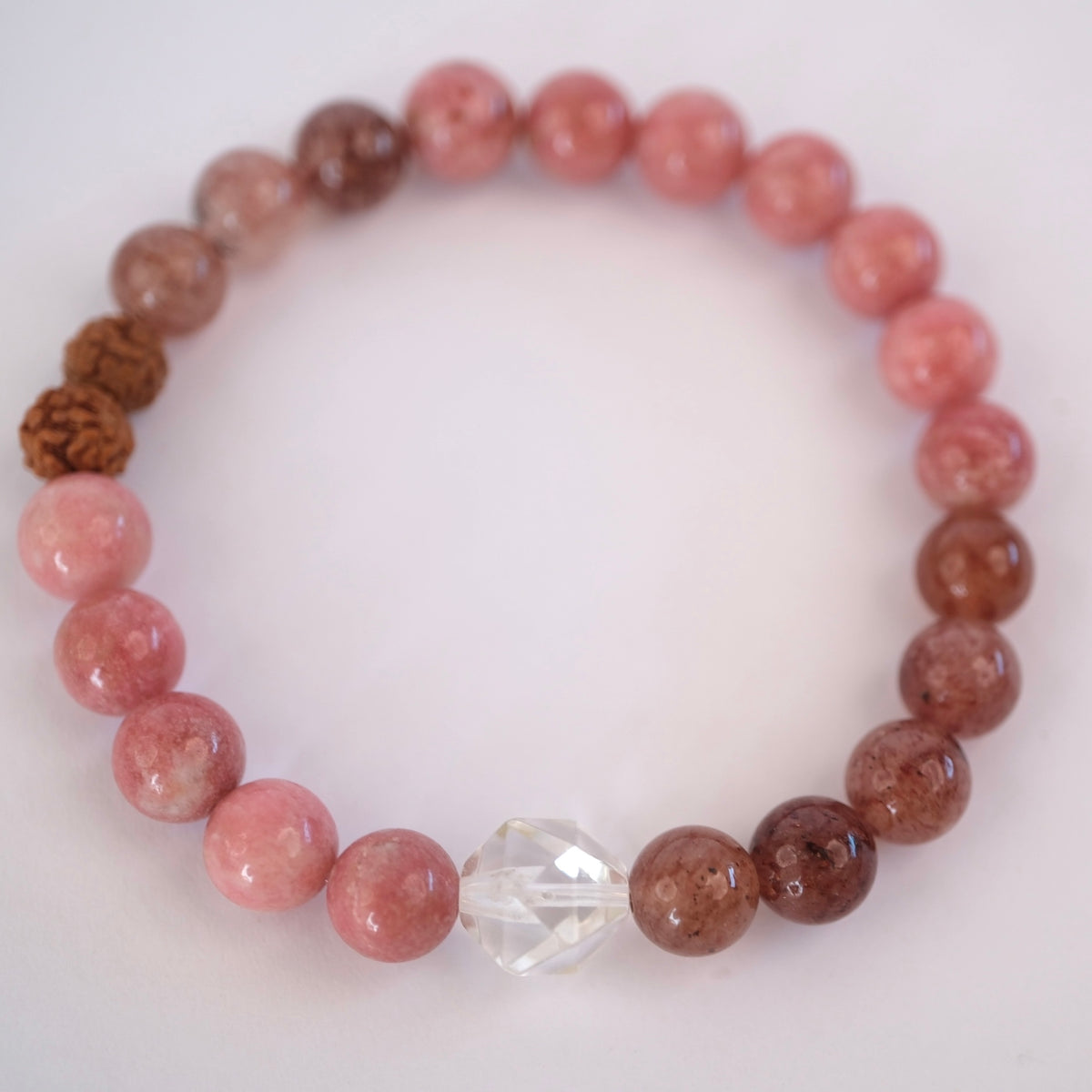 KARUNA Heary of Grace & Compassion | Thulite, Strawberry Quartz bracelet