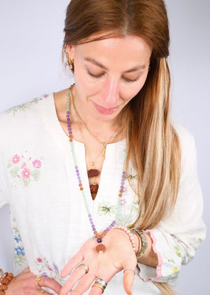 ANAHATA Spiritual Heart | Aventurine, Amethyst, Rudraksha Mala