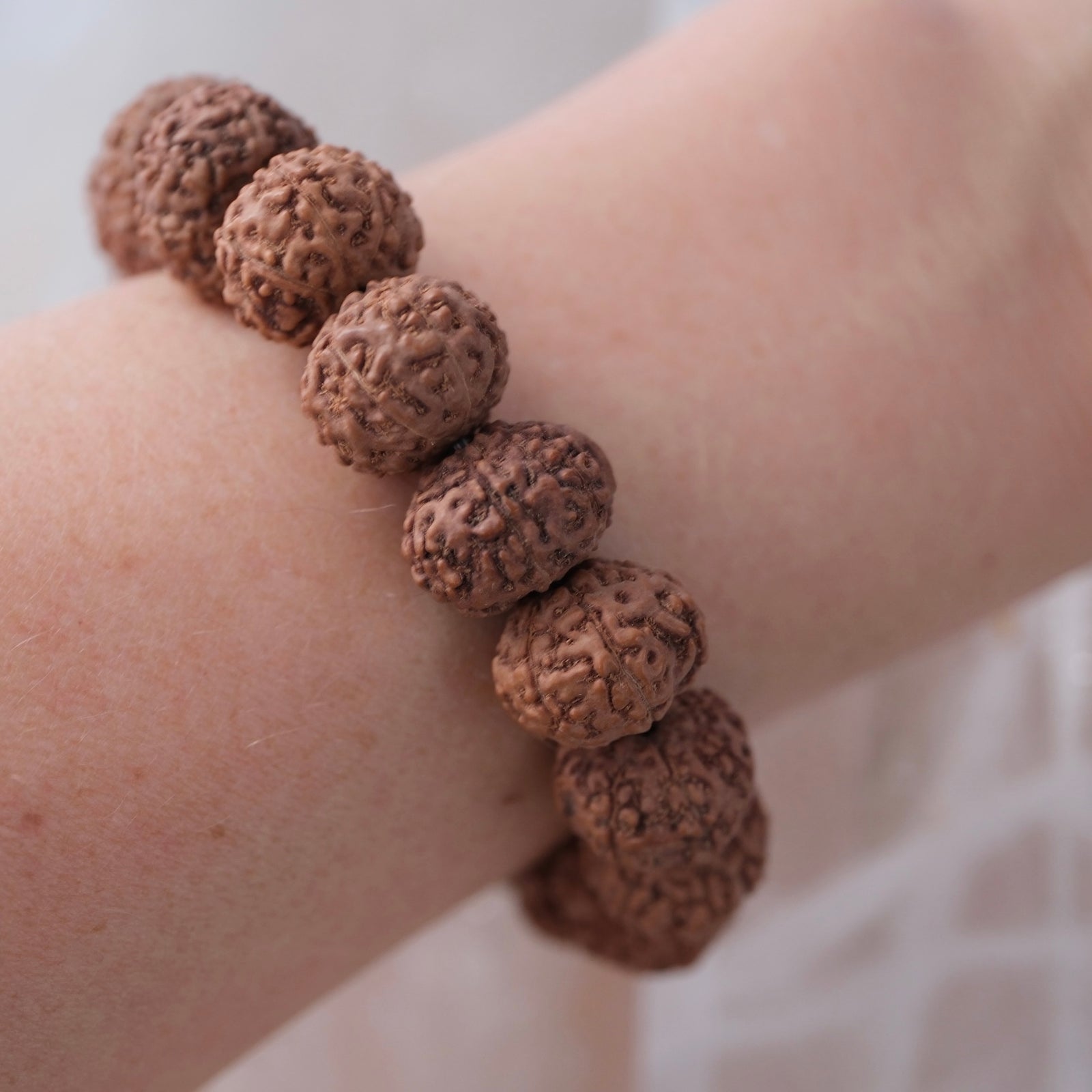 TEMPLE Collection: Abundance Lakshmi | Finest Indonesian 7 Mukhi Rudraksha bracelet