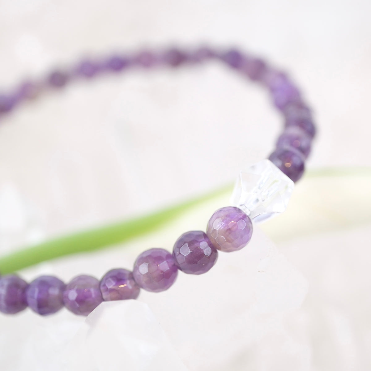 'Violet light of Spirituality' AURA | Faceted Amethyst, Herkimer Quartz
