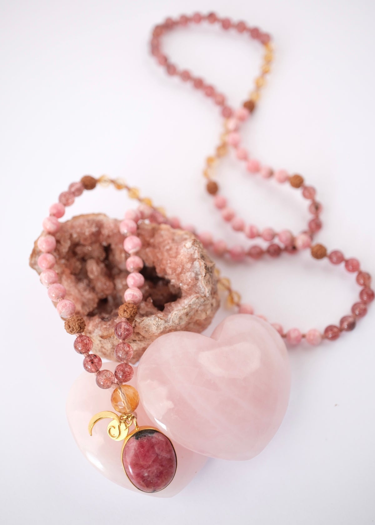 HEALING THE HEART | THROUGH LOVE | Rhodonite, Rhodochrosite, Strawberry Quartz, Citrine