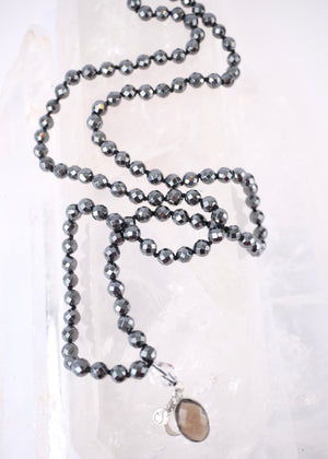 BHISHMA JI Great Knowledge Mala | Hematite & Smoky Quartz