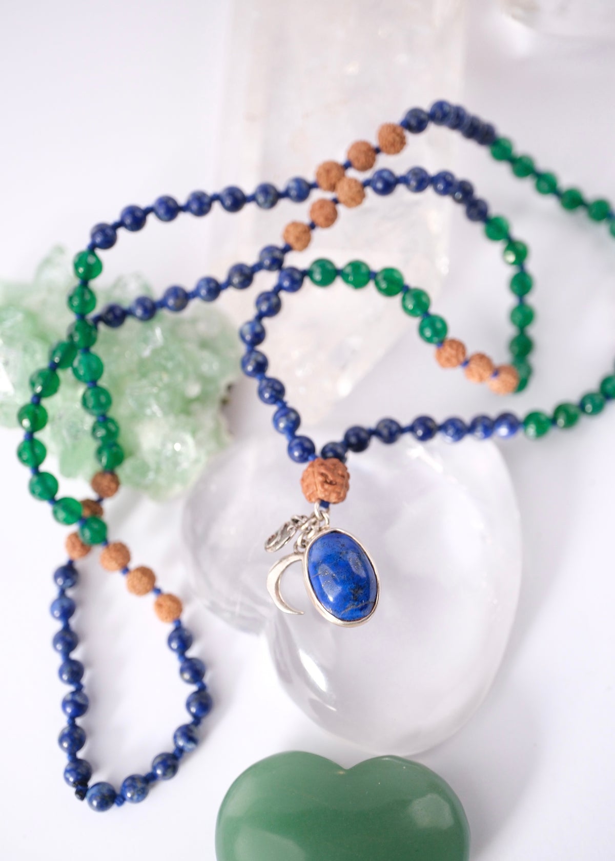 EMPATH Wisdom Walks Alone | Lapis Lazuli, Green Onyx, Rudraksha
