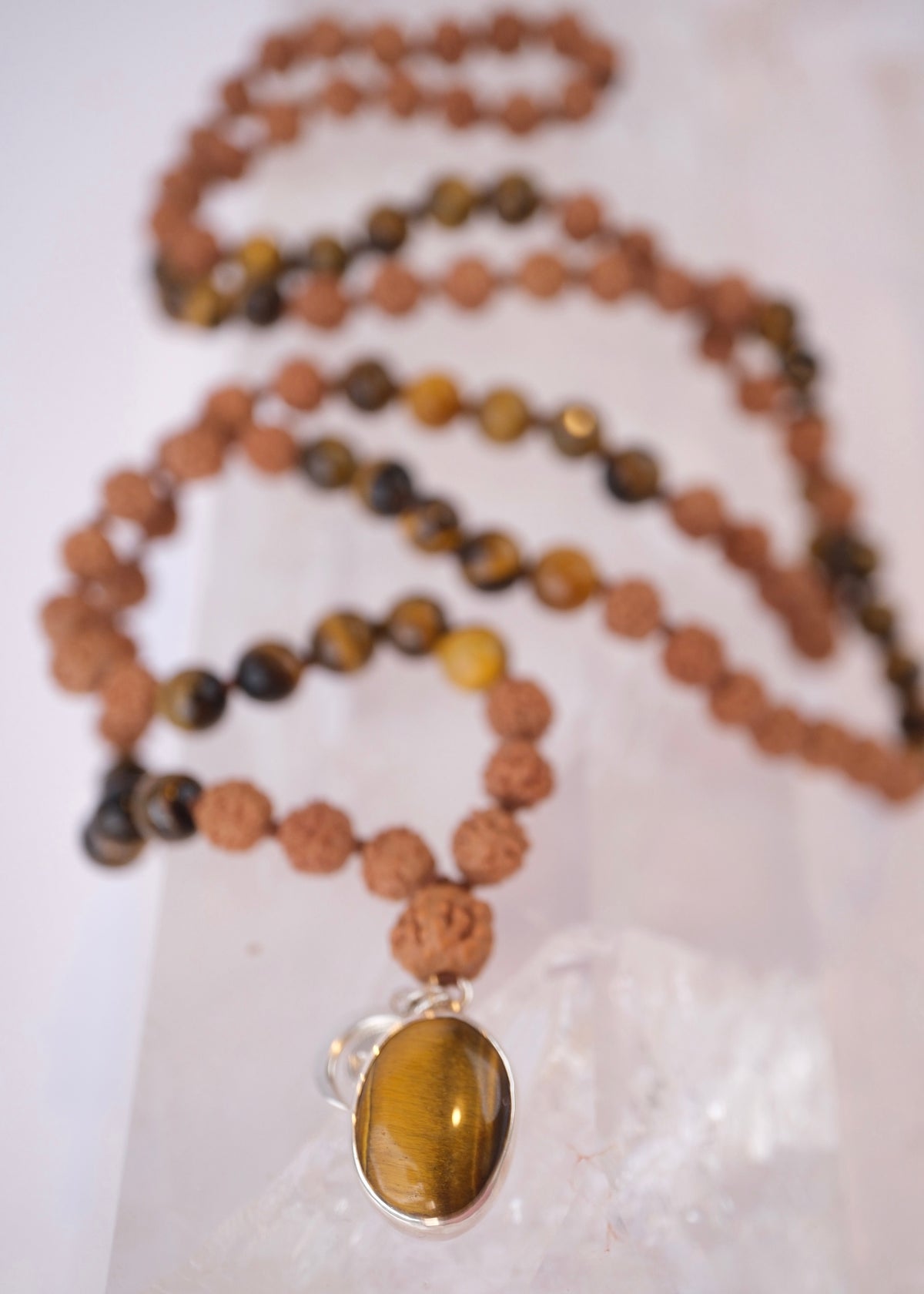 KETU Mala | Tigers Eye & Rudraksha