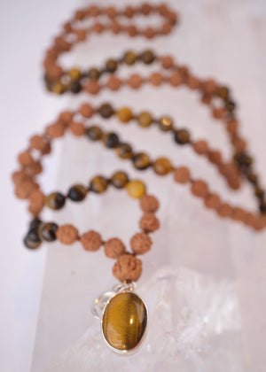 KETU Mala | Tigers Eye & Rudraksha