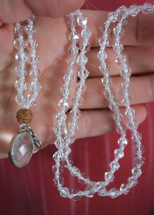 WHITE LIGHT MALA | Herkimer, Himalayan Quartz