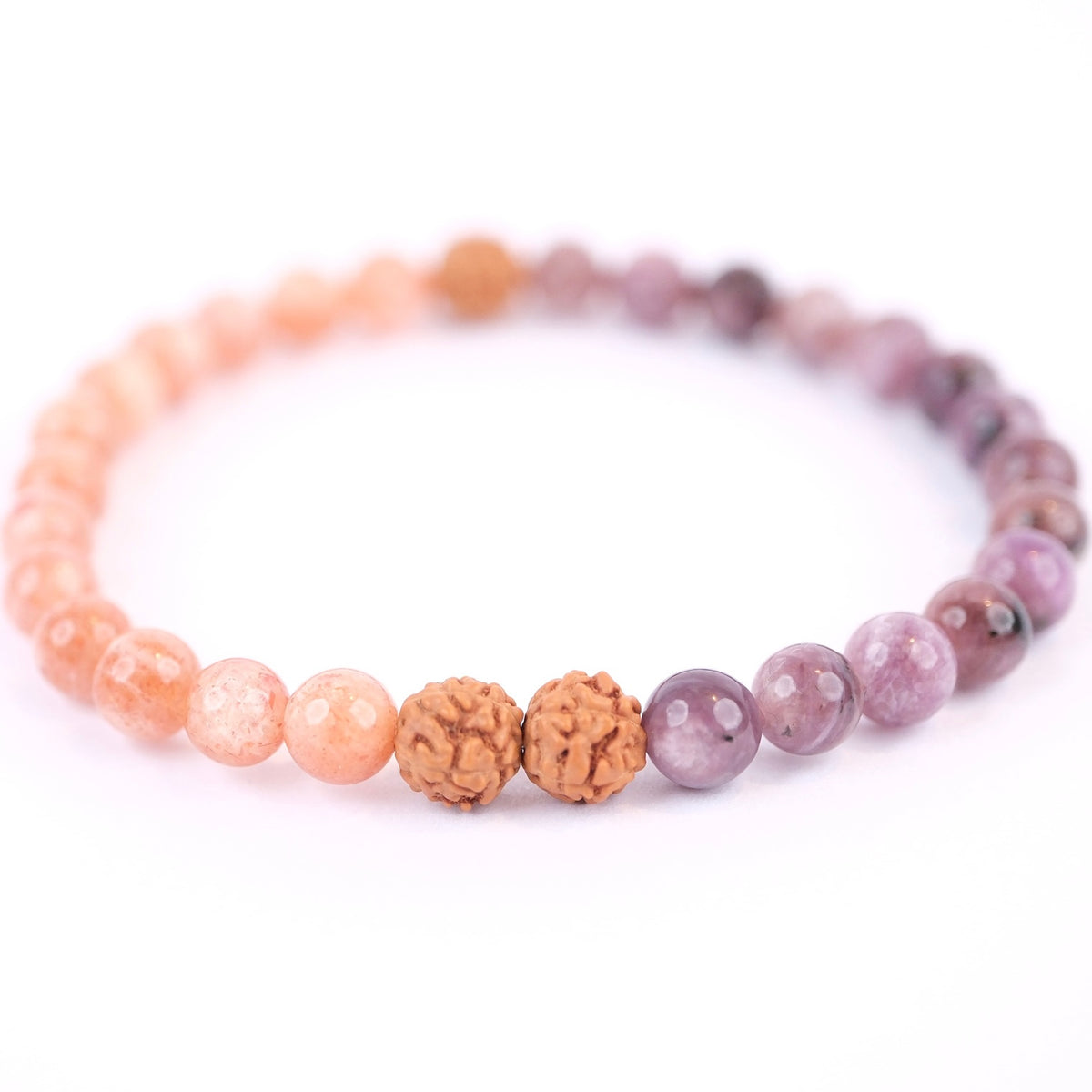 SANTOSH | Sunstone, Charoite, Rudraksha Bracelet