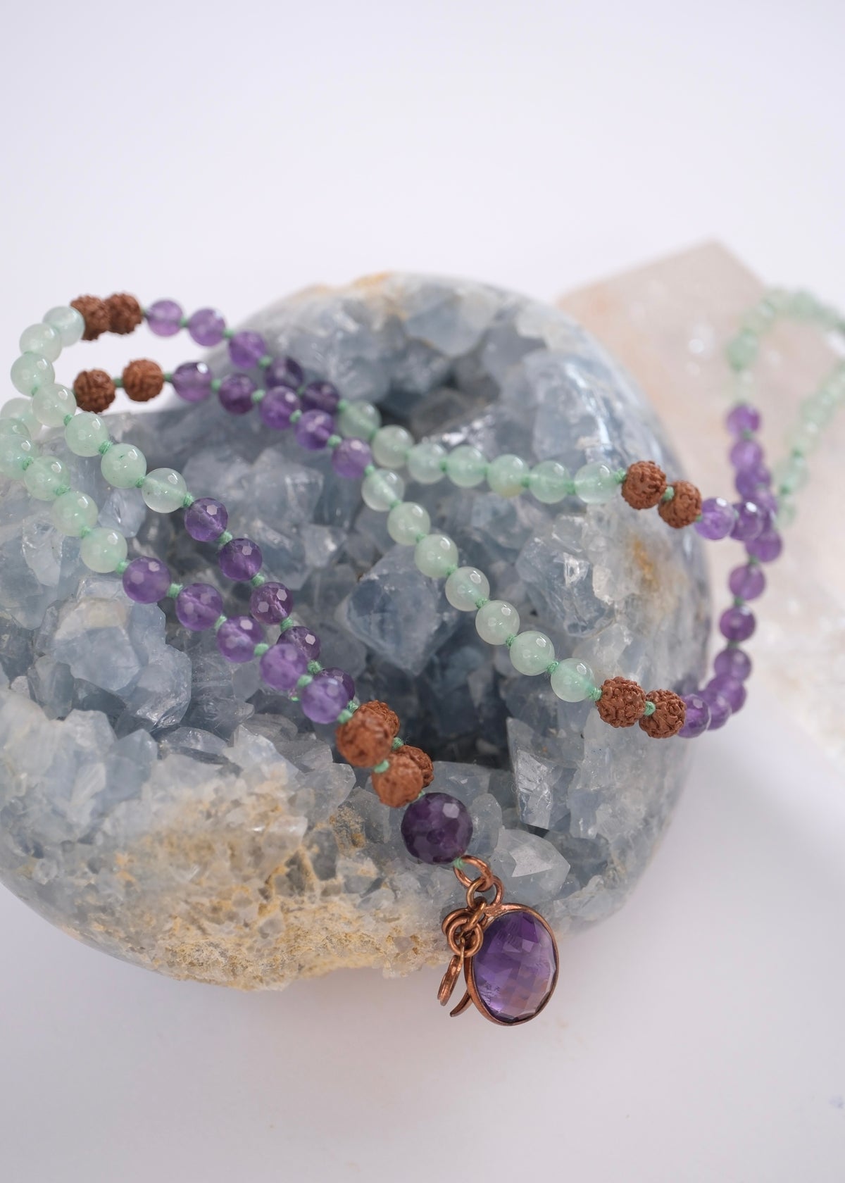 ANAHATA Spiritual Heart | Aventurine, Amethyst, Rudraksha Mala