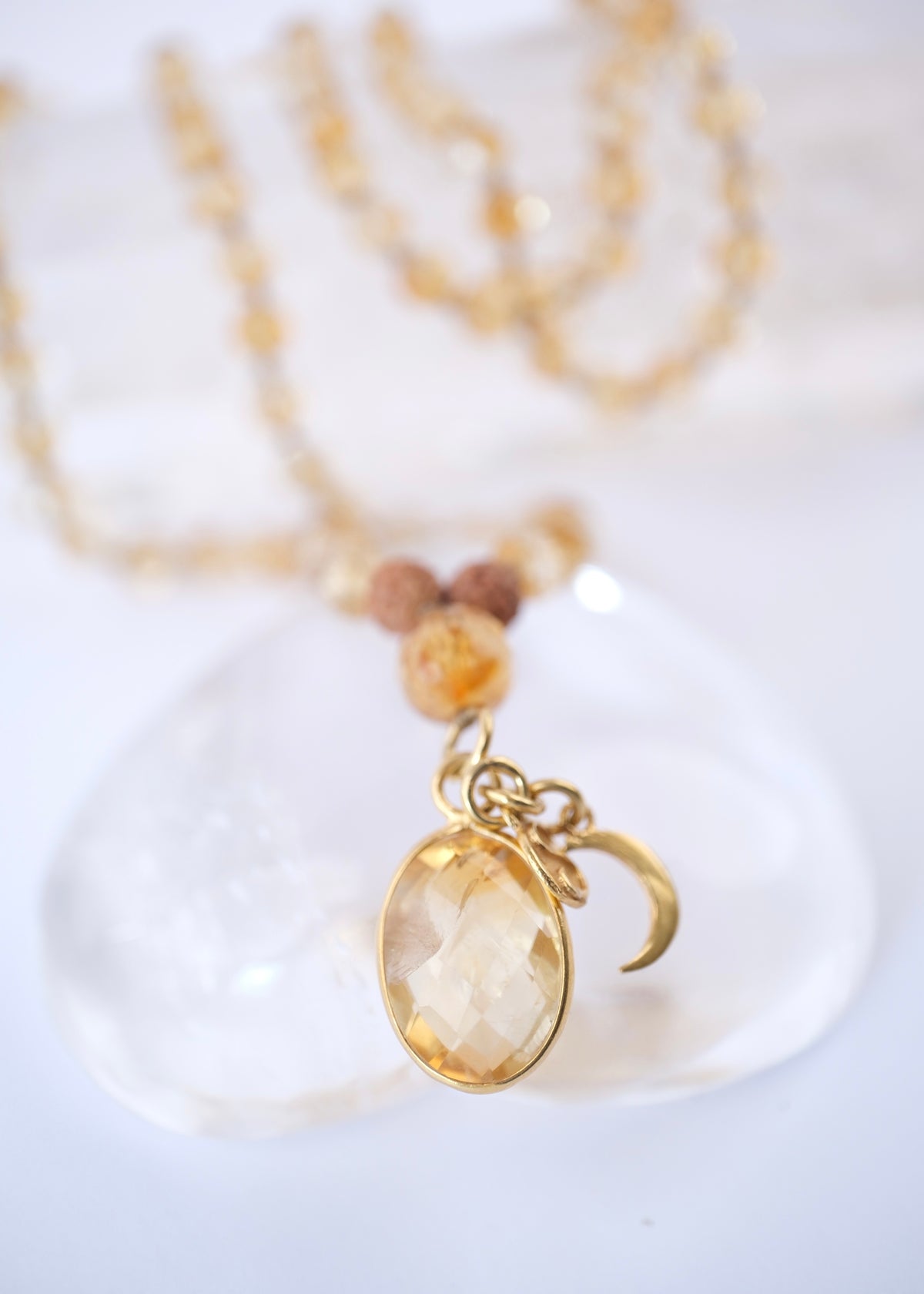 JUPITER Mala | Faceted Citrine | Crown Chakra