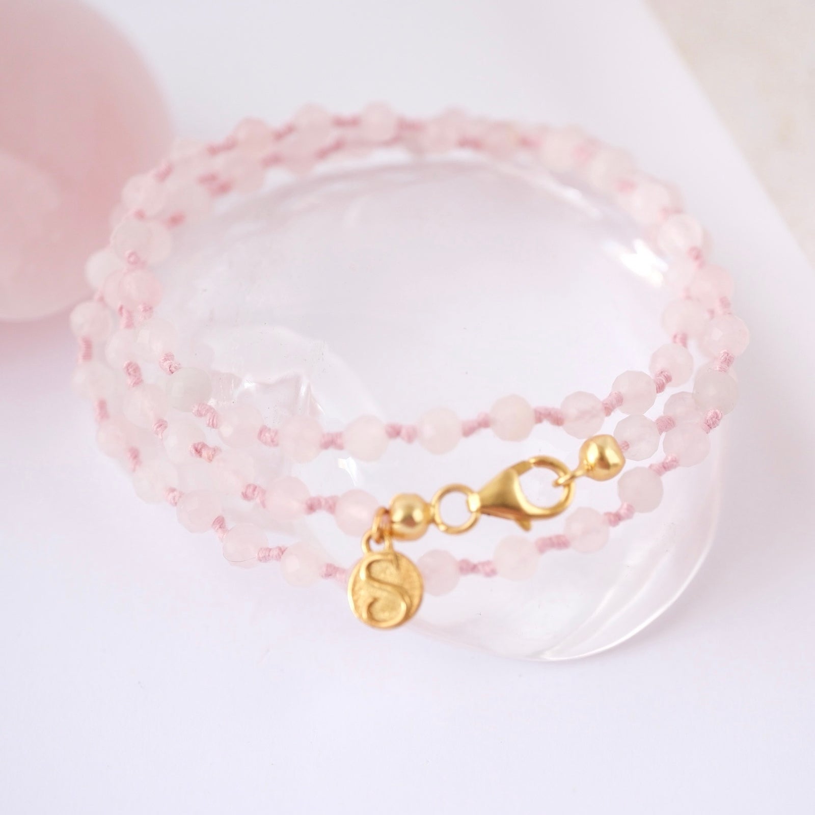 ANURAGA LOVE bracelet | Rose Quartz wrap