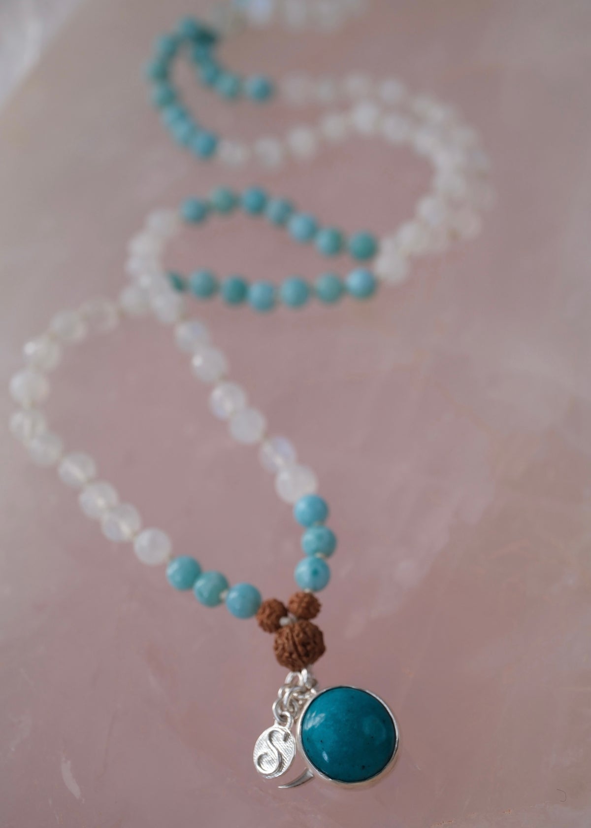 ATLANTIAN MALA | Larimar, Turquoise, Moonstone