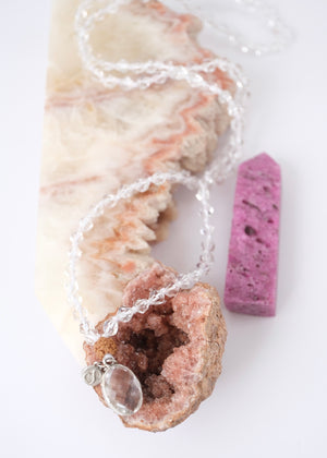 WHITE LIGHT MALA | Herkimer, Himalayan Quartz