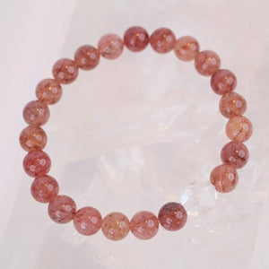 Earth Keeper Bracelet | Strawberry  & Herkimer Quartz