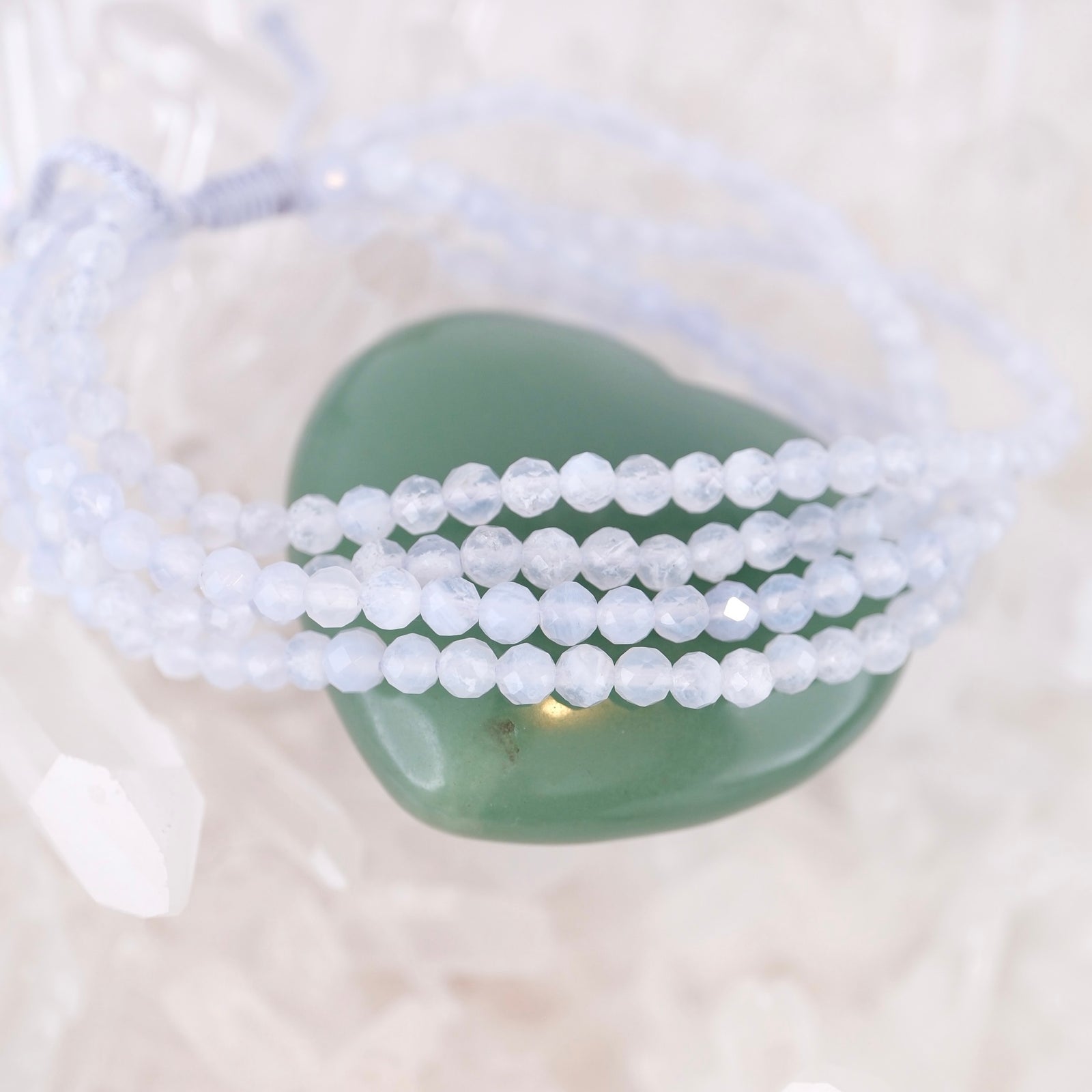 NANDINI Bracelet | faceted Aquamarine stack