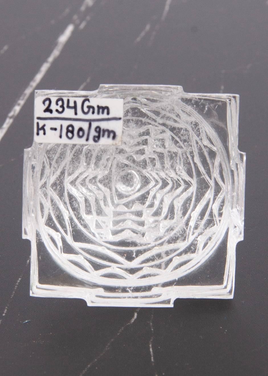 SRI YANTRA | Magnificent Himalayan Clear Quartz. Hand Carved