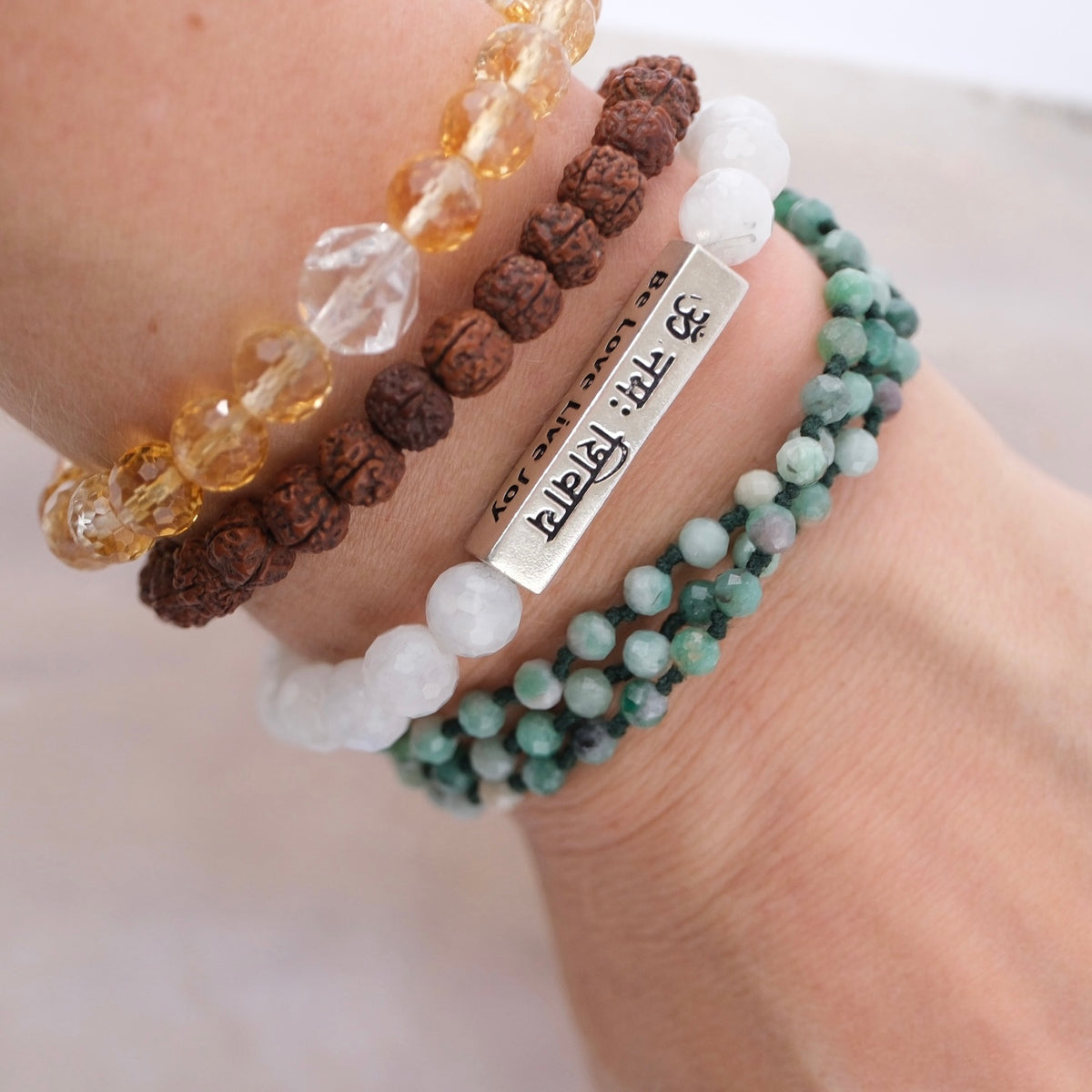 Beloved | Emerald wrap bracelet
