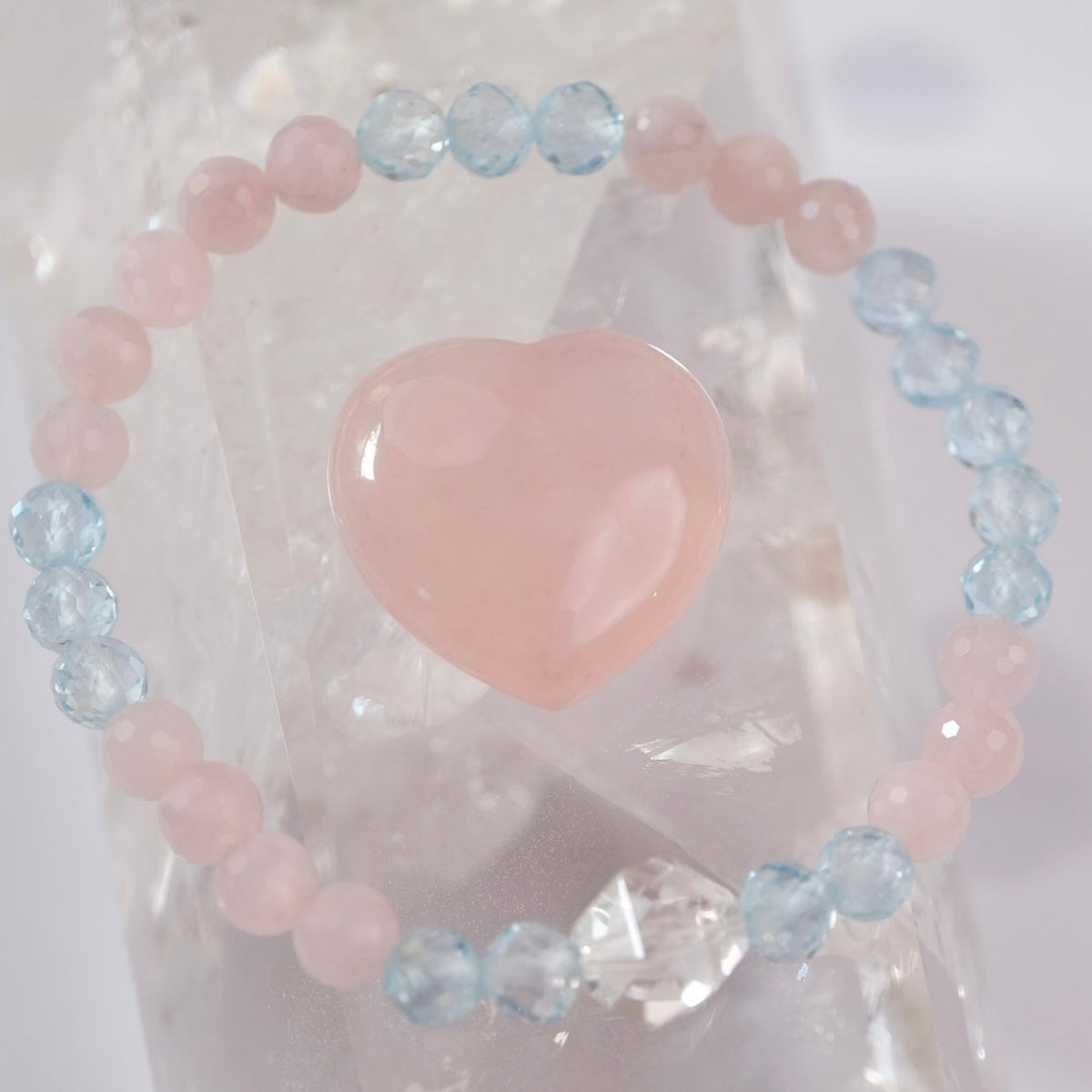 BLISS | Topaz , Rose Quartz &amp; Herkimer Bracelet