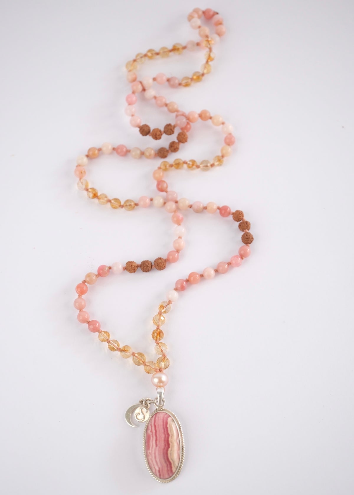 ATMA PREMA ‘The Sacred Self Love’ Mala | Rhodochrosite, Citrine, Pink Opal